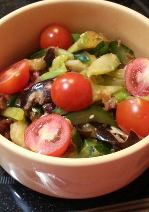 夏野菜の梅おかか和え-レシピのメイン写真