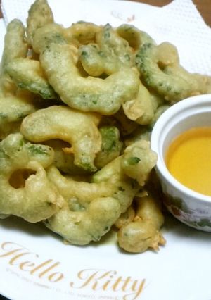 俺流！蜂蜜で食べる…ゴーヤの天ぷら-レシピのメイン写真