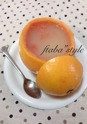 丸ごと！簡単可愛いグレープフルーツゼリー-レシピのメイン写真