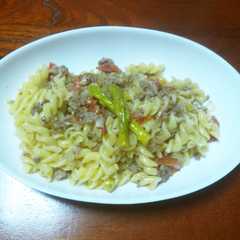 夏野菜と合挽き肉のラグーソースパスタ-レシピのメイン写真