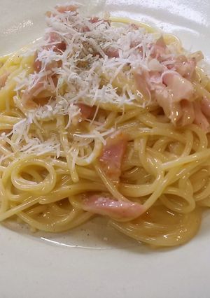 牛乳とハムでも　カルボナーラ-レシピのメイン写真