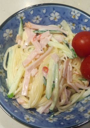カニカマとハムのサラダスパ-レシピのメイン写真