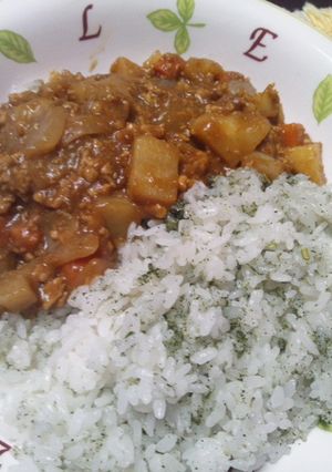 桑の都 桑茶飯玉葱キーマ風カレー-レシピのメイン写真