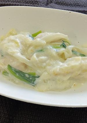 鶏むね肉とほうれん草のミルク煮-レシピのメイン写真
