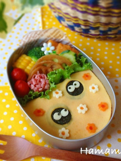 オムライスでまっくろくろすけ♪キャラ弁-レシピのメイン写真