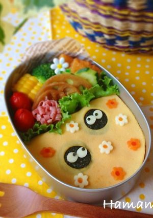 オムライスでまっくろくろすけ♪キャラ弁-レシピのメイン写真