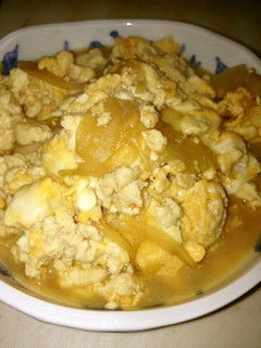 簡単我が家の豆腐と卵の甘辛煮-レシピのメイン写真