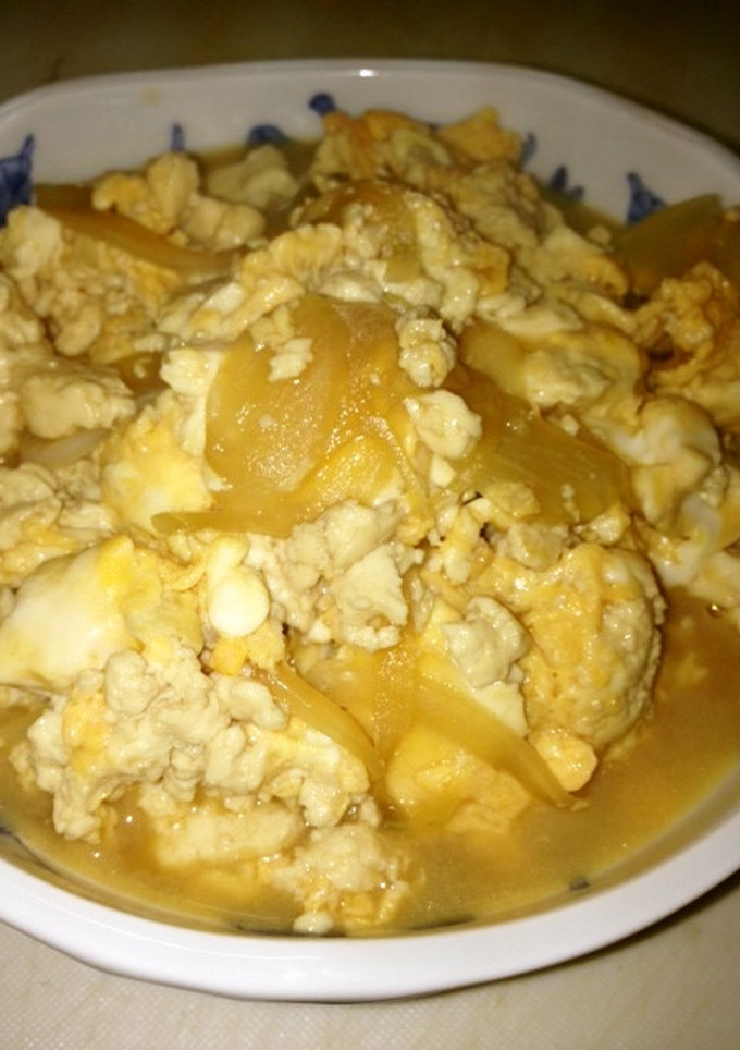 簡単我が家の豆腐と卵の甘辛煮-レシピのメイン写真