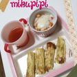 【離乳食】ほんのり緑のフレンチトースト風