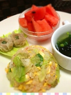 簡単♡うまっ♡レタス炒飯♡-レシピのメイン写真