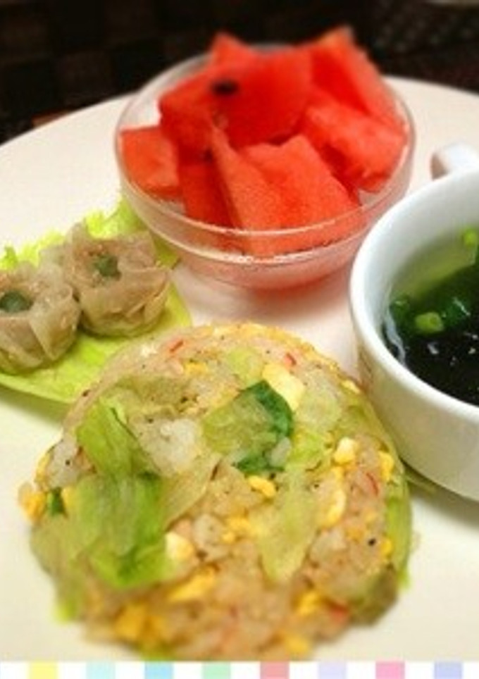 簡単♡うまっ♡レタス炒飯♡-レシピのメイン写真