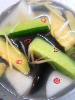 茄子ときゅうりの水キムチ-レシピのメイン写真