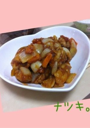 ご飯がススムʔ•̫͡•ཻʕ鶏のチリソース-レシピのメイン写真