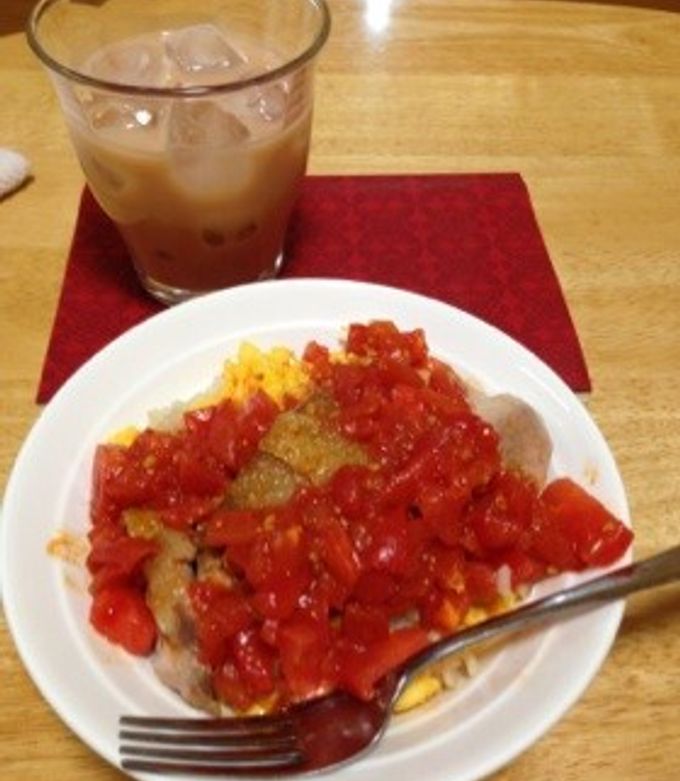 トマトソースがけパリパリチキン丼-レシピのメイン写真