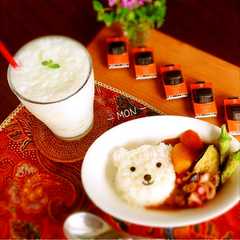 รูปของ タコと夏野菜の白クマちゃんカレー♪