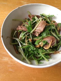 鶏ハツと水菜の生姜炒め-レシピのメイン写真