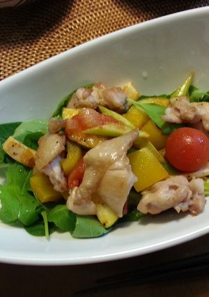 鶏肉と夏野菜のさっぱりレモンサラダ-レシピのメイン写真