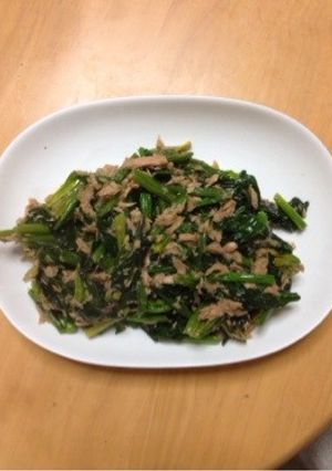 ほうれん草とツナの炒め物-レシピのメイン写真