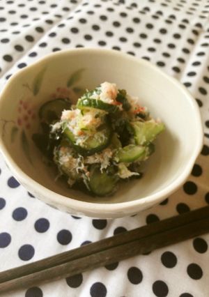 ★蟹と胡瓜とわかめの酢の物★-レシピのメイン写真