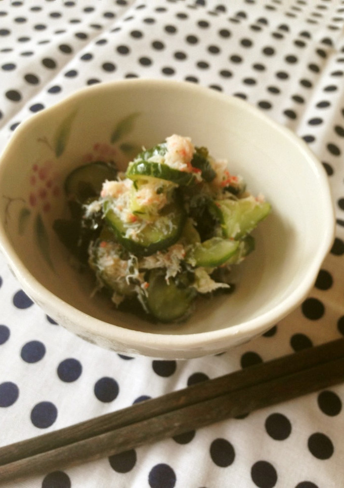 ★蟹と胡瓜とわかめの酢の物★-レシピのメイン写真