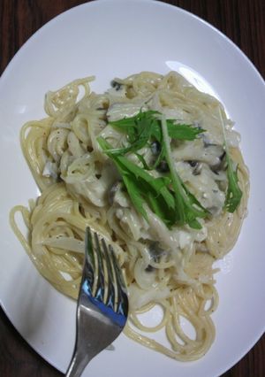 簡単★白身魚としめじのクリームパスタ-レシピのメイン写真