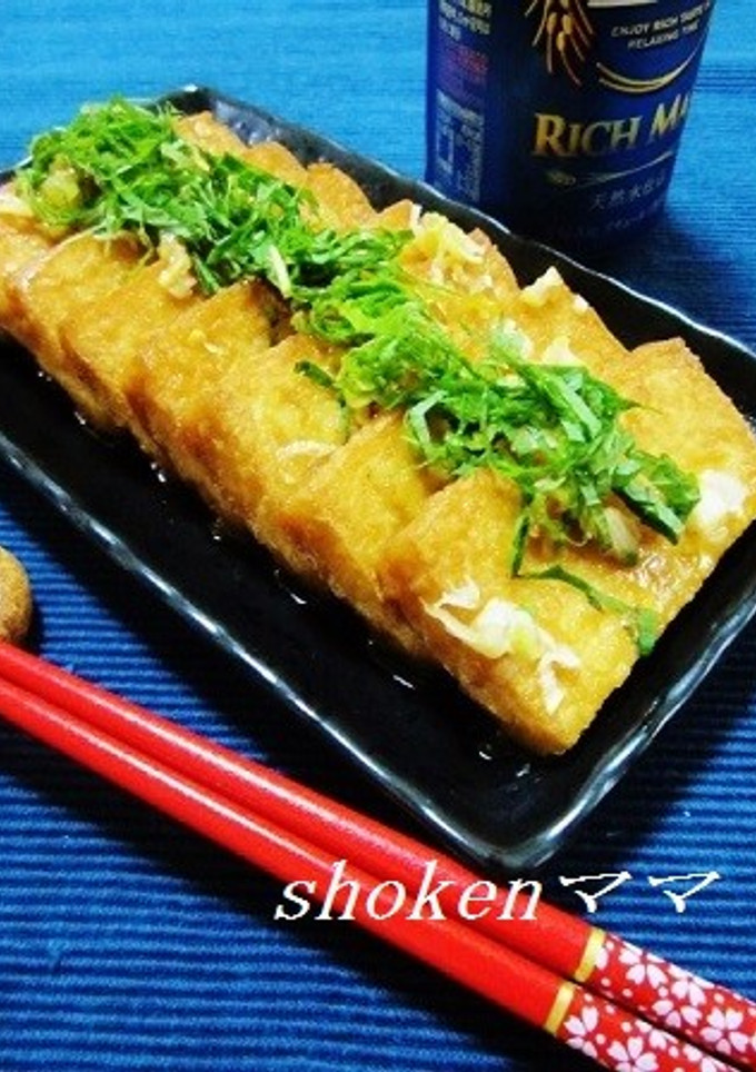 旨っ！厚揚げのめんつゆバターステーキ♪-レシピのメイン写真