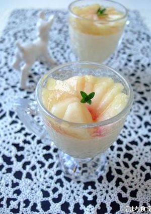 桃のレアチーズケーキ-レシピのメイン写真