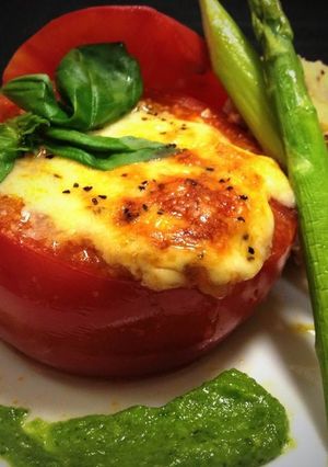 丸ごとトマトのミートソースグラタン-レシピのメイン写真