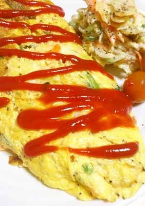 粒マスタード入りチーズオムレツ♪-レシピのメイン写真