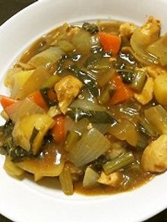 梅干しと小松菜の和風カレー☆-レシピのメイン写真