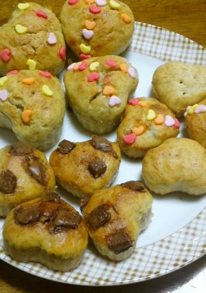 熟したシナモンバナナハートプチケーキ-レシピのメイン写真