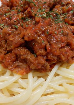 ゴロゴロお肉のリッチなミートソース-レシピのメイン写真