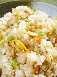 枝豆入りあさりとショウガの炊き込みご飯-レシピのメイン写真