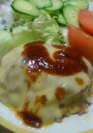 夏野菜たっぷり☆チーズハンバーグ-レシピのメイン写真