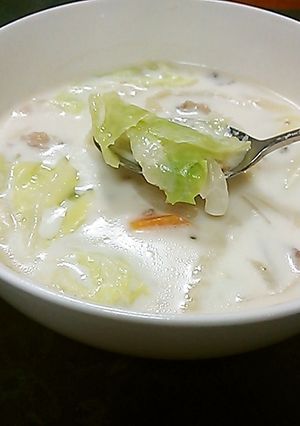 キャベツ入り野菜牛乳スープ★ミルクスープ-レシピのメイン写真