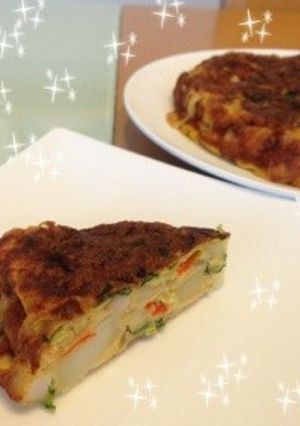 レンジで時短！卵2個でスペインオムレツ-レシピのメイン写真