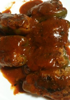 ピーマン肉詰めトマト煮込み-レシピのメイン写真