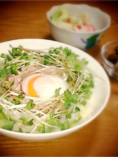 とろ~り卵のかいわれツナマヨうどん。-レシピのメイン写真