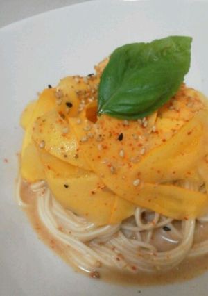 簡単♪ｺﾘﾝｷｰのごまドレそうめん-レシピのメイン写真
