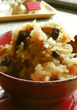 簡単&秋しめじと油揚げの炊きこみご飯❤-レシピのメイン写真