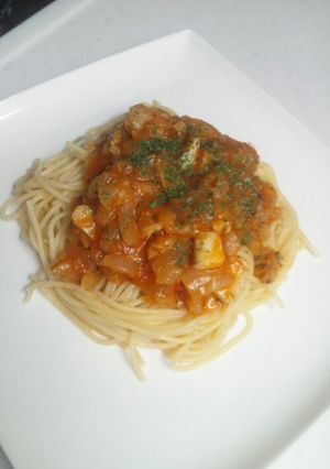 簡単ペスカトーレ(魚介のトマトパスタ)-レシピのメイン写真