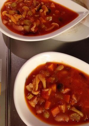 きのこと野菜たっぷりミネストローネ-レシピのメイン写真