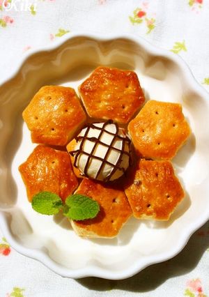 *お花のアイスチョコパイ*-レシピのメイン写真
