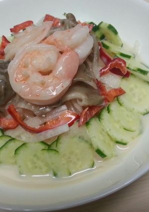アレンジそうめん〜豆乳サラダ〜-レシピのメイン写真