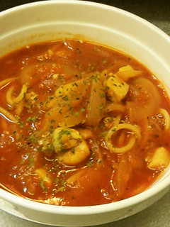 【簡単】魚介のトマトスープパスタ-レシピのメイン写真
