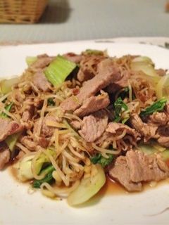 豚肉と青梗菜ともやしの炒め物-レシピのメイン写真