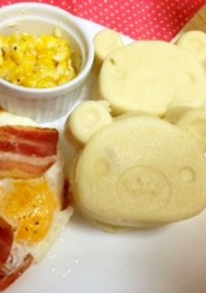 レンジで　ベーコンエッグ-レシピのメイン写真