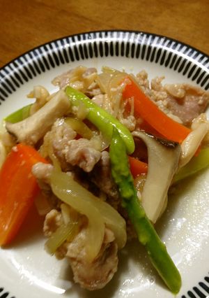 豚小間でスタミナ塩麹焼き-レシピのメイン写真