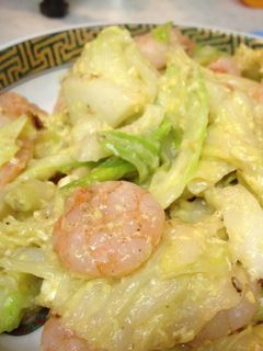 味覇で海老とキャベツの卵炒め-レシピのメイン写真