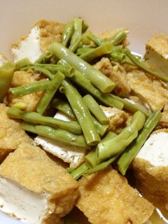 厚揚げと十六ささげの煮もの-レシピのメイン写真